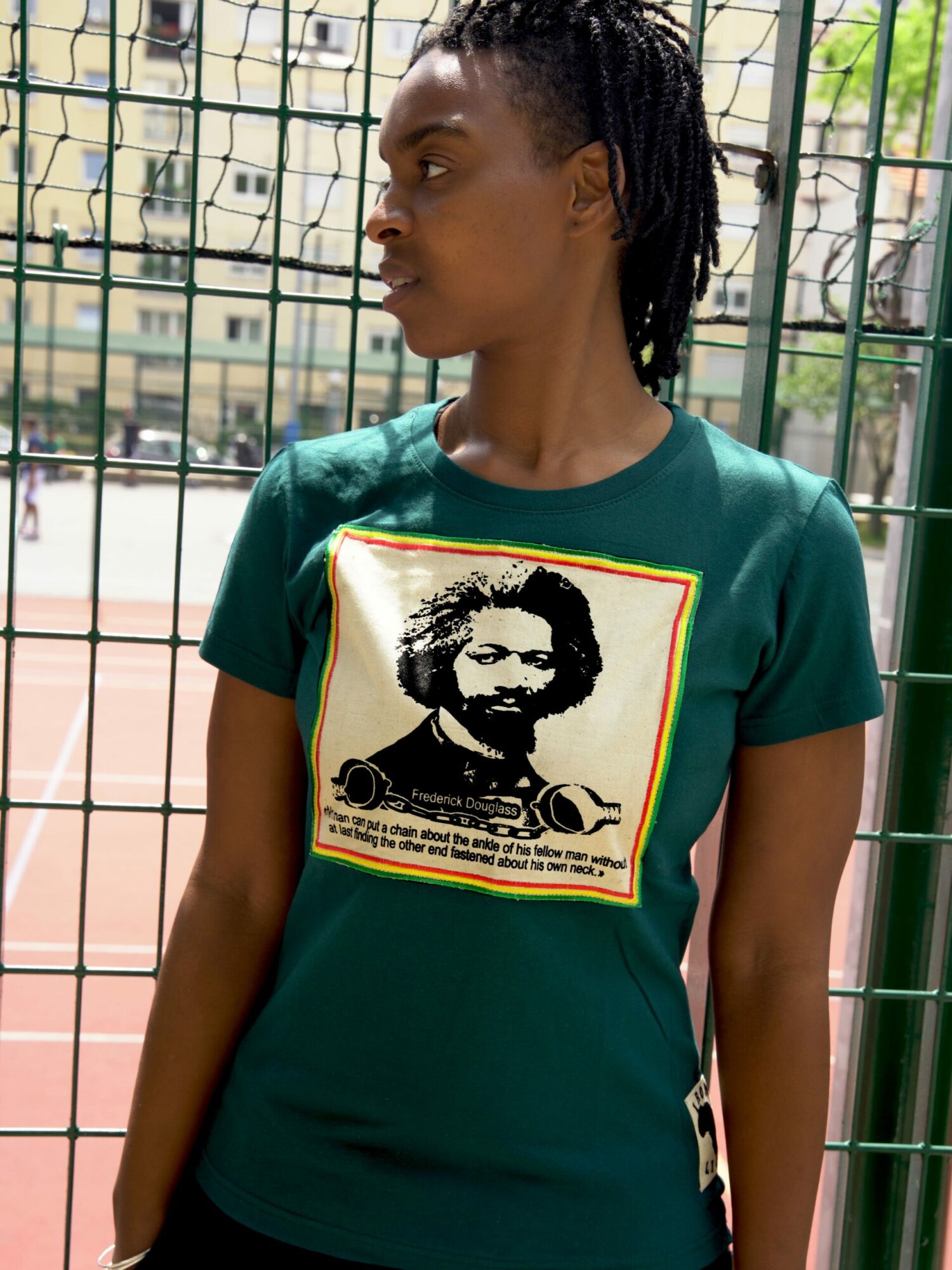 T.Shirt Femme Frederick Douglass -vert-foncé