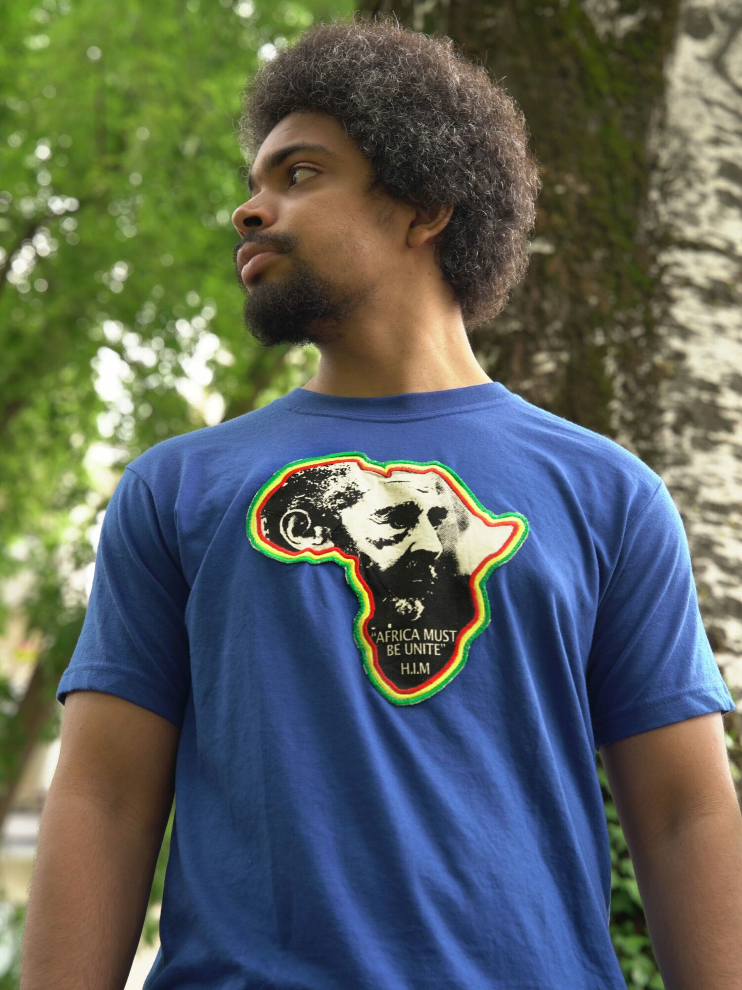 T.Shirt Africa Must Be Unite-bleu-L