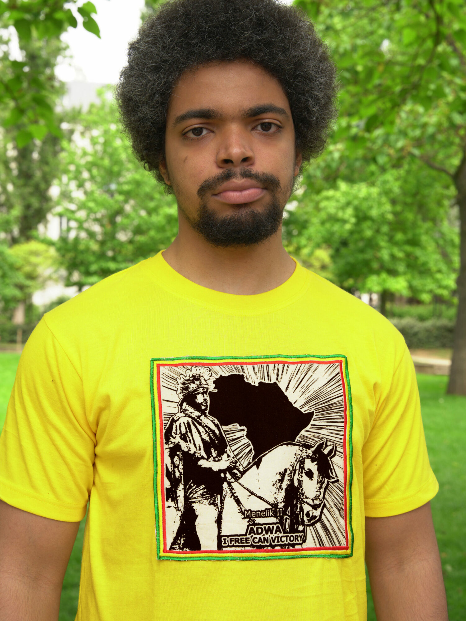 T.Shirt Menelik Bataille d'Adwa jaune-L