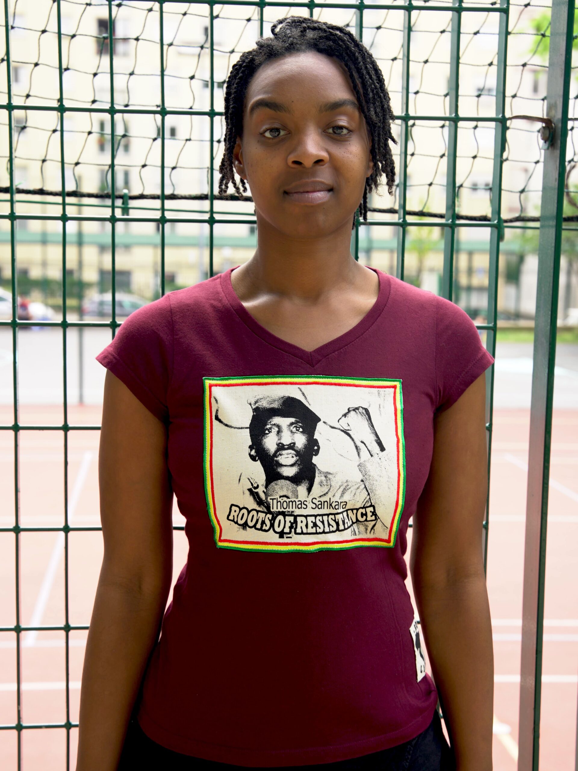 T.Shirt Thomas Sankara -bordeau